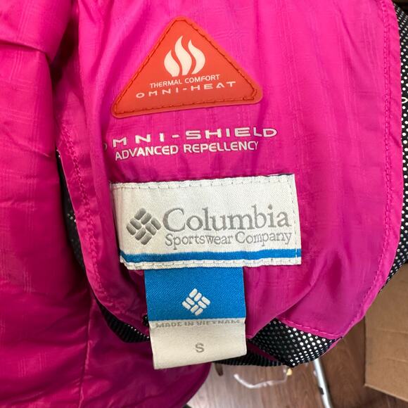 Columbia Vest Pink Women S Omni-Heat Thermal Comfort Waterproof Puffer Quilted - Picture 7 of 9